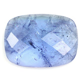 MILKY TANZANITE CHECKER CUT CUSHION CAB 15X11MM 5.75 Cts.