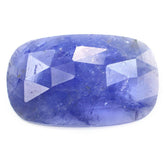 MILKY TANZANITE ROSE CUT CUSHION CAB 18X11MM 7.40 Cts.