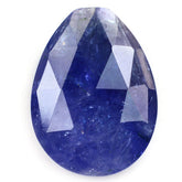 MILKY TANZANITE ROSE CUT BRIOLETTE PEAR (HALF DRILL) 20X15MM 15.84 Cts.