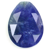 MILKY TANZANITE ROSE CUT BRIOLETTE PEAR (HALF DRILL) 20X15MM 15.94 Cts.