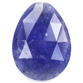 MILKY TANZANITE ROSE CUT BRIOLETTE PEAR (HALF DRILL) 20X15MM 16.35 Cts.