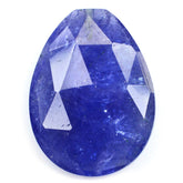MILKY TANZANITE ROSE CUT BRIOLETTE PEAR (HALF DRILL) 20X15MM 15.49 Cts.