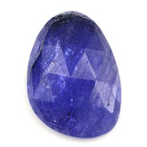 MILKY TANZANITE ROSE CUT IRREGULAR PEARISH CAB 14X10MM 4.73 Cts.