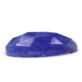 MILKY TANZANITE ROSE CUT IRREGULAR PEARISH CAB 14X10MM 4.73 Cts.