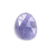 MILKY TANZANITE ROSE CUT IRREGULAR PEARISH CAB 10X8MM 2.00 Cts.