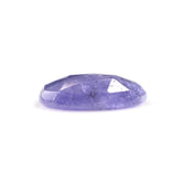 MILKY TANZANITE ROSE CUT IRREGULAR PEARISH CAB 10X8MM 2.00 Cts.