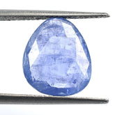 TANZANITE ROSE CUT BRIOLETTE TRILLIONISH (MILKY) 13X11MM 4.89 Cts.