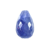 MILKY TANZANITE CHECKER FACETED DROPS (HALF DRILL 0.80MM) 9.50X6.50MM 3.31 Cts.