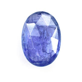 TANZANITE (MILKY) ROSE CUT BRIOLETTE OVAL (AAA)(SEMI MILKY) 14.00X10.00 MM 5.61 Cts.