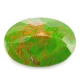 GREEN TURQUOISE CUT OVAL 14X10MM 4.61 Cts.