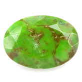 GREEN TURQUOISE CUT OVAL 14X10MM 4.90 Cts.