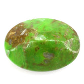 GREEN TURQUOISE CUT OVAL 14X10MM 4.90 Cts.
