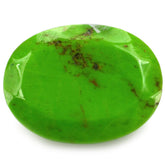 GREEN TURQUOISE CUT OVAL 20X15MM 11.20 Cts.