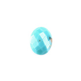 MATRIX TURQUOISE CHECKER OVAL CAB 9X7MM 1.36 Cts.