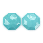 TURQUOISE ROSE CUT HEXAGON CAB 18MM 7.40 Cts.