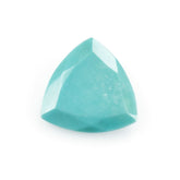 NATURAL TURQUOISE CUT TRILLION CROSS CUT BACK 18MM 9.08 Cts.