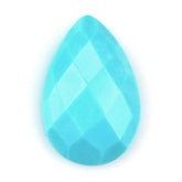 MEXICAN TURQUOISE CHECKER PEAR CAB 15X10MM 4.00 Cts.