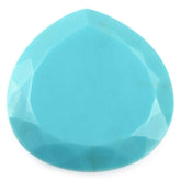 TURQUOISE BOTH SIDE TABLE CUT PEAR 22MM 18.63 Cts.