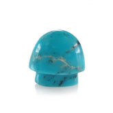 MEXICAN TURQUOISE PLAIN BOTTLE CORK OVAL (MATRIX) 8X5MM 2.05 Cts.