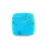 MEXICAN TURQUOISE PLAIN CUSHION PLATE (MATRIX) 8MM 1.58 Cts.