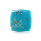 MEXICAN TURQUOISE PLAIN CUSHION PLATE (MATRIX) 8MM 1.58 Cts.