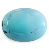 MEXICAN TURQUOISE PLAIN OVAL CAB WITH SLIGHT MATRIX 16X12MM 9.11 Cts.