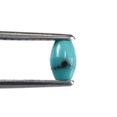 MEXICAN TURQUOISE PLAIN BARRAL (FULL DRILL 1MM) 6X4MM 0.80 Cts.