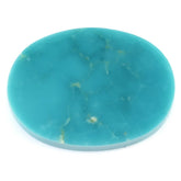 TURQUOISE OVAL PLATE 18X13MM 9.05 Cts.