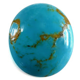 MEXICAN TURQUOISE PLAIN OVAL CAB 22X19MM 17.03 Cts.