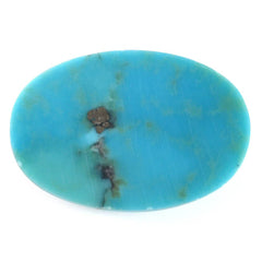 MEXICAN TURQUOISE OVAL CAB (WITH MATRIX & PYRITE) 19X13MM 8.73 Cts.