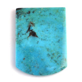 MEXICAN TURQUOISE FLAT BARREL SHAPE PLATE (WITH MATRIX PYRITE) 29X21.50MM 27.63 Cts.