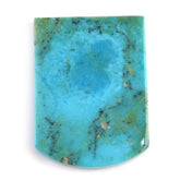 MEXICAN TURQUOISE FLAT BARREL SHAPE PLATE (WITH MATRIX PYRITE) 29X21.50MM 28.40 Cts.