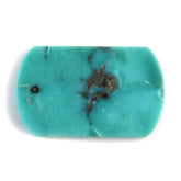 MEXICAN TURQUOISE FLAT BARREL SHAPE PLATE (WITH MATRIX PYRITE) 36X22MM 40.94 Cts.