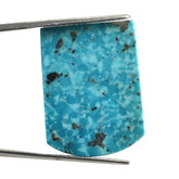 MEXICAN TURQUOISE FLAT BARREL SHAPE PLATE (WITH MATRIX PYRITE) 29X21.50MM 24.85 Cts.