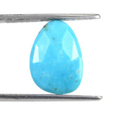 MEXICAN TURQUOISE ROSE CUT BRIOLETTE PEARISH (AA) 14X10MM 3.35 Cts.