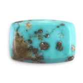MEXICAN TURQUOISE TABLE CUT CUSHION CAB (WITH MATRIX PYRITE) 18X12MM 7.73 Cts.