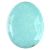 MEXICAN TURQUOISE ROSE CUT OVAL CAB (SI) (GREEN) 26X20MM 13.59 Cts.