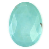 MEXICAN TURQUOISE ROSE CUT OVAL CAB (SI) (GREEN) 30X22MM 16.29 Cts.