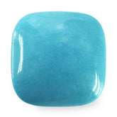 MEXICAN TURQUOISE LENTIL CUSHION (SI) (BLUE) 14MM 8.07 Cts.