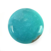 MEXICAN TURQUOISE LENTIL ROUND (SI) (BLUE GREEN) 12MM 5.75 Cts.
