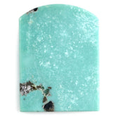 MEXICAN TURQUOISE FLAT BARREL SHAPE PLATE (WITH MATRIX PYRITE) 29X21.50MM 27.89 Cts.