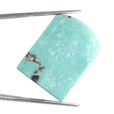 MEXICAN TURQUOISE FLAT BARREL SHAPE PLATE (WITH MATRIX PYRITE) 29X21.50MM 27.89 Cts.