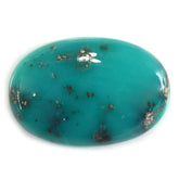 MEXICAN TURQUOISE OVAL CAB (WITH MATRIX PYRITE) 19X13MM 8.98 Cts.