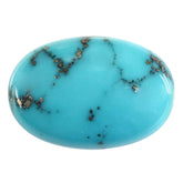 MEXICAN TURQUOISE OVAL CAB (WITH MATRIX & PYRITE) 19X13MM 8.73 Cts.