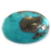 MEXICAN TURQUOISE OVAL CAB (WITH MATRIX PYRITE) 20X14MM 9.78 Cts.