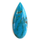BLUE TURQUOISE PEAR CAB (WITH MATRIX PYRITE) 17X7MM 2.86 Cts.