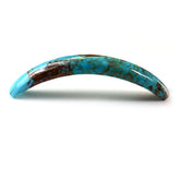 MEXICAN TURQUOISE HALF MOON FANCY CAB (WITH BROWN MATRIX) 61.40X11MM 28.59 Cts.