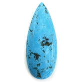 BLUE TURQUOISE PEAR CAB (WITH BROWN MATRIX) 30X12MM 12.05 Cts.