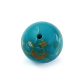 TYRONE TURQUOISE PLAIN BALLS (FULL DRILL 0.60) (WITH BROWN MATRIX) 9MM 4.65 Cts.