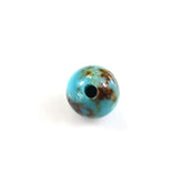 TYRONE TURQUOISE PLAIN BALLS (FULL DRILL 0.80) (WITH BROWN MATRIX) 4MM 0.36 Cts.